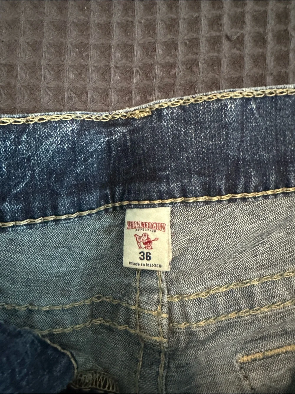 True Religion Blue Washed Men’s Slim Straight Jeans